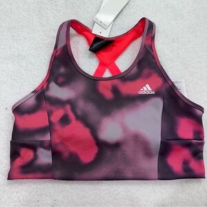 adidas Pink & Purple Patterned Racerback Sports Bra
